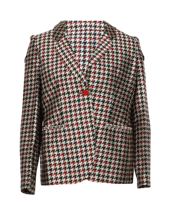 Armani Pre-owned Hahnentrittmuster-Blazer aus Seide - Mehrfarbig - Image 1
