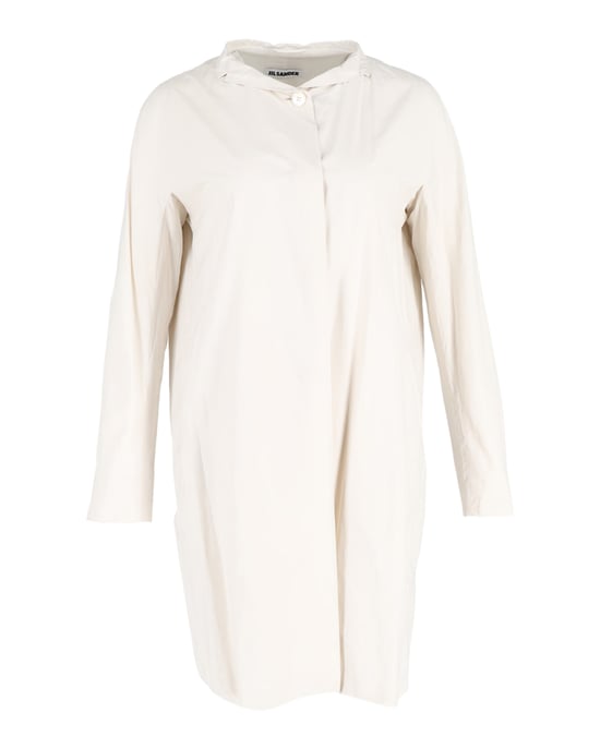 Jil Sander Hemdkleid aus ivory Baumwolle - Image 1