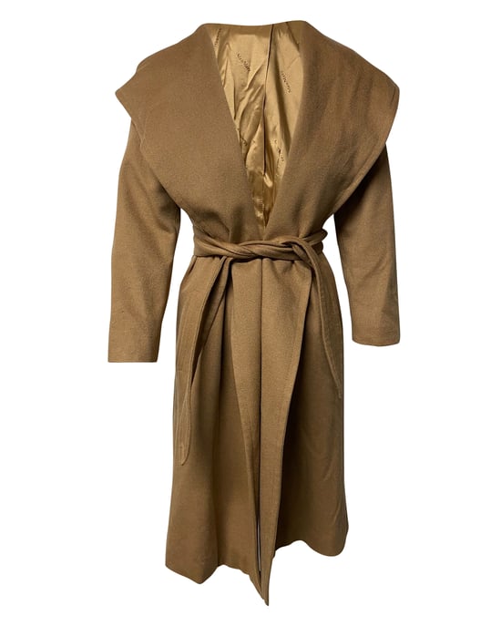Max Mara Kapuzenmantel aus braunem Kaschmir - Image 1