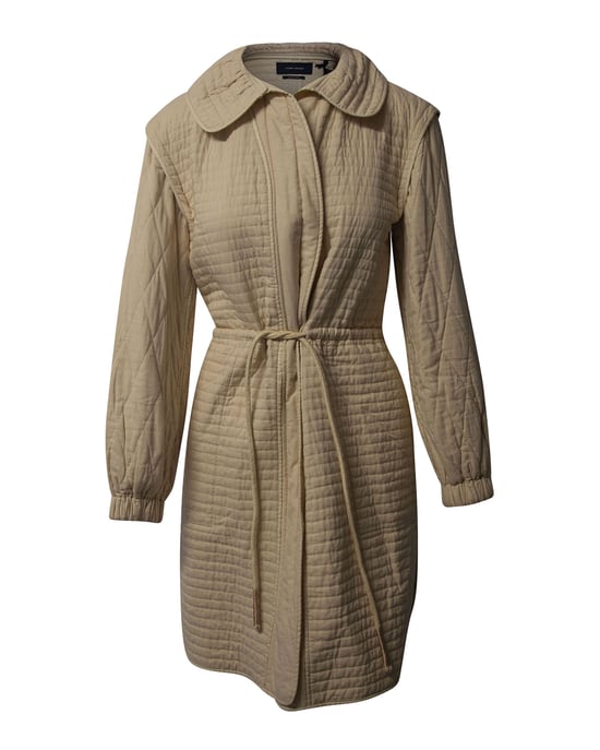 Isabel Marant Gesteppter Wattierter Mantel aus Cremiger Baumwolle - Image 1