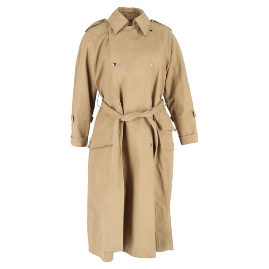 Acne Studios Gürteltuch-Doppelreiher-Mantel in braunem Baumwollstoff - Image 1