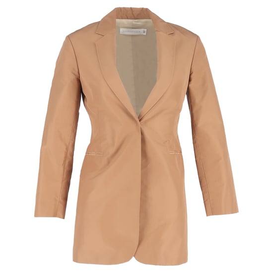 Victoria Beckham Einreiher-Blazer aus braunem Baumwollstoff - Image 1