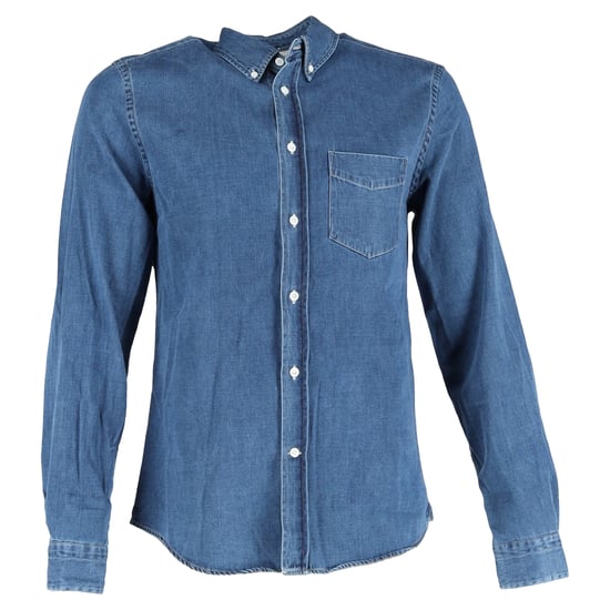 Acne Studios Isherwood Button-Down-Hemd in blauem Denim - Image 1