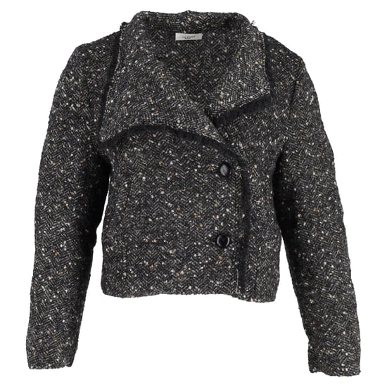 Isabel Marant Étoile Edith Tweed-Jacke aus schwarzer Wolle - Image 1