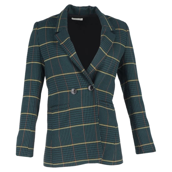 Anine Bing Hahnentritt Doppelreiher-Blazer aus grünem Polyester - Image 1