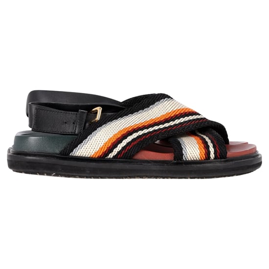 Marni Fussbett-Sandalen aus mehrfarbigem Leder und Canvas - Image 1