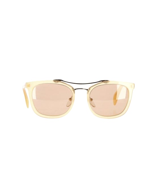 Prada Aviator Sonnenbrille aus beige farbenem Acetat - Image 1