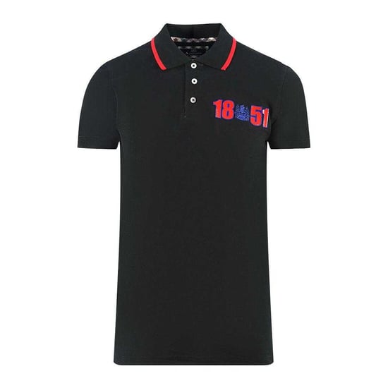 Aquascutum - "London 1851" Poloshirt für Herren/Damen Unisex (Schwarz) - Image 1