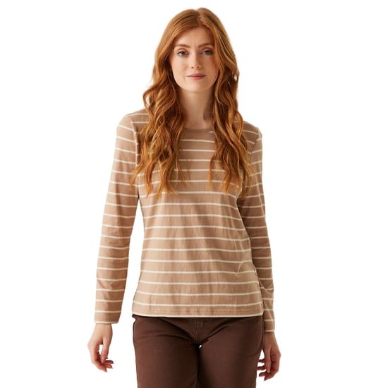 Regatta - "Federica II" T-Shirt für Damen Langärmlig (Warm Taupe/Helles Vanillegelb) - Image 3