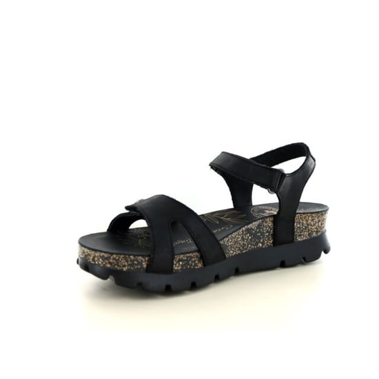 Panama Jack Damen-Keil-Schwarze Leder-Plattformsandalen – Sulia B2 - Image 2