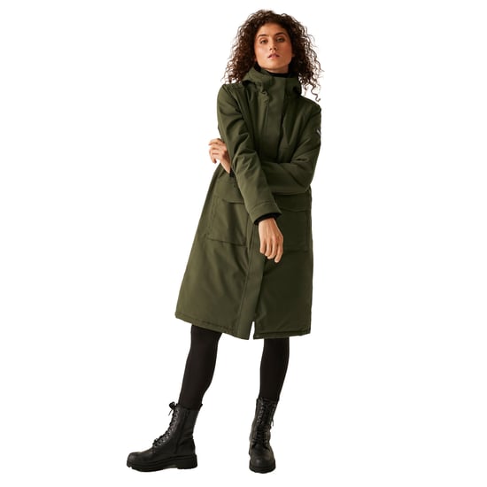 Regatta - "Yarli" Jacke, wasserfest für Damen (Dunkel-Khaki/Schwarz) - Image 4