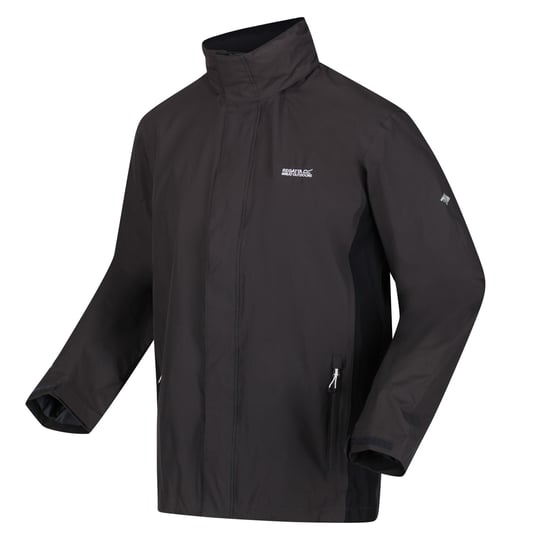 Regatta Great Outdoors Herren Outdoorjacke Matt mit Kapuze, wasserfest (Asche/Schwarz) - Image 4