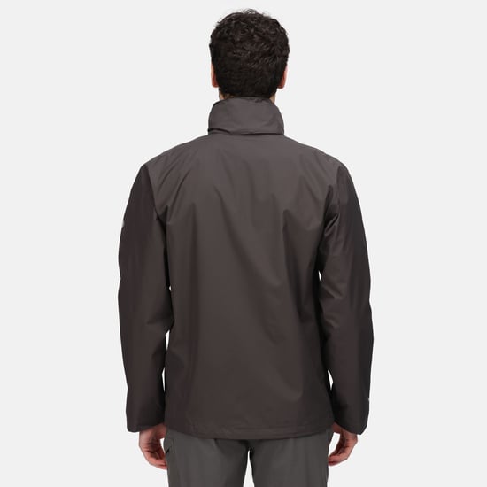 Regatta Great Outdoors Herren Outdoorjacke Matt mit Kapuze, wasserfest (Asche/Schwarz) - Image 6