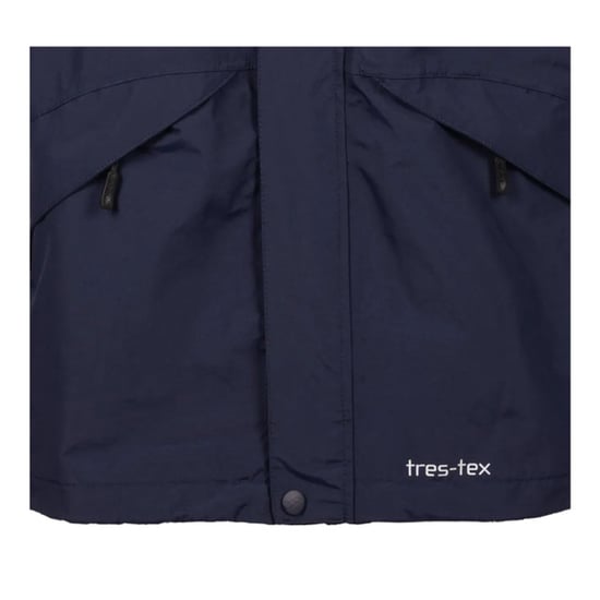 Trespass Mens Corvo Hooded Full Zip wasserdichte Jacke / Mantel (Navy) - Image 4