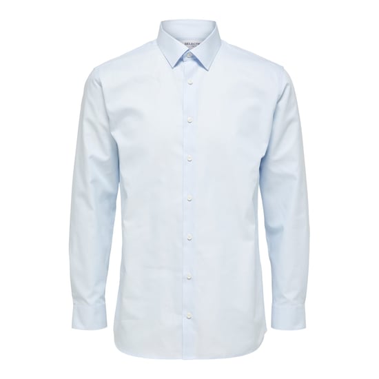 Marke: Selected Geschlecht: Männer Typ: Hemden Farbe: Hellblau Muster: Einfarbig Ärmel: Langärmelig Kragen: Klassisch Verschluss: Knöpfe Saison: Frühling/Sommer - Image 1