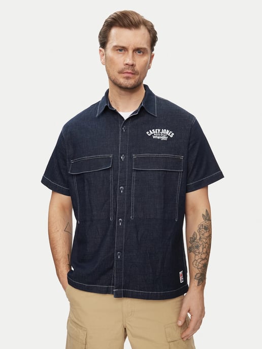 Wrangler - CASEY JONES SHIRT MED INDIGO - Image 1