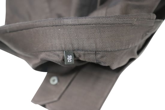 Gucci Fischgräten-Button-Down-Hemd aus tiefburgunderfarbener Baumwolle - Image 5