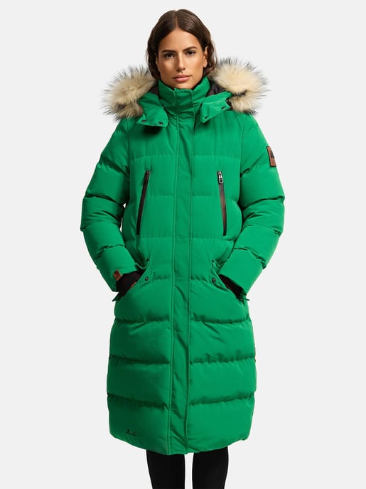 Marikoo Damen Winterjacke – Schneesternchen, lang mit Kapuze & Fellkragen - Image 4