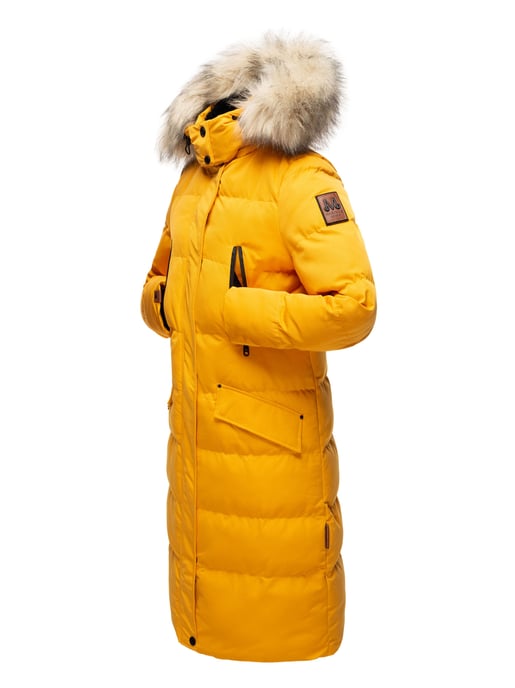 Marikoo Damen Winterjacke – Schneesternchen, lang mit Kapuze & Fellkragen - Image 5
