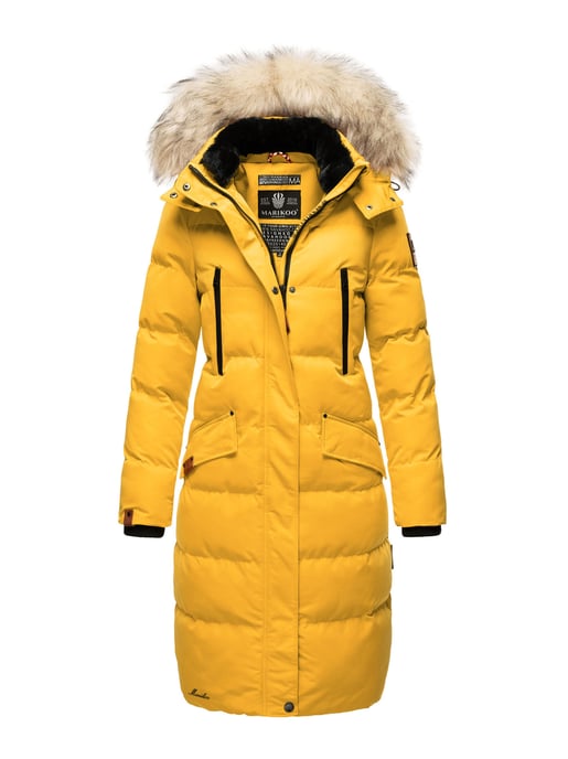 Marikoo Damen Winterjacke – Schneesternchen, lang mit Kapuze & Fellkragen - Image 5
