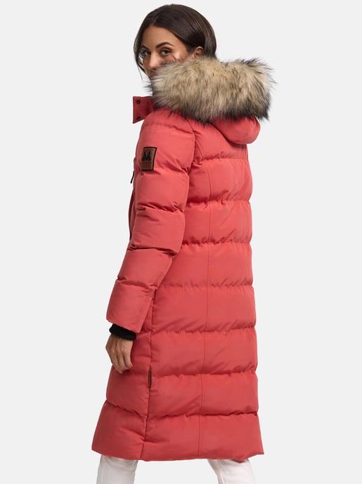 Marikoo Damen Winterjacke – Schneesternchen, lang mit Kapuze & Fellkragen - Image 4