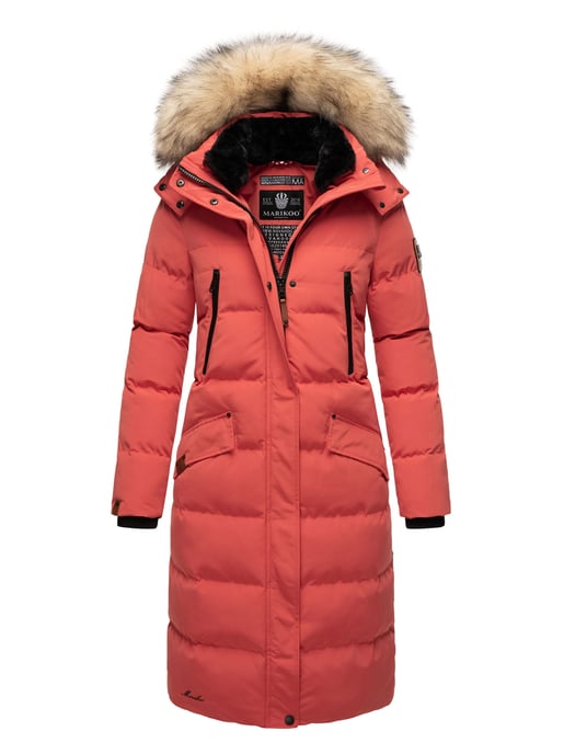Marikoo Damen Winterjacke – Schneesternchen, lang mit Kapuze & Fellkragen - Image 5