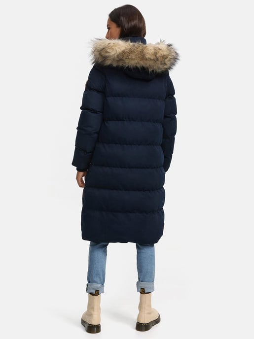 Marikoo Damen Winterjacke – Schneesternchen, lang mit Kapuze & Fellkragen - Image 4