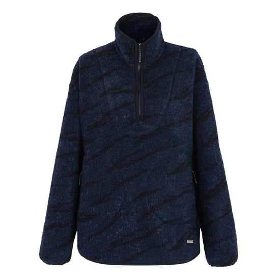 Regatta Damen Frankie Abstract Borg Halb Reißverschluss Fleecejacke (Marine/Schwarz) - Image 1