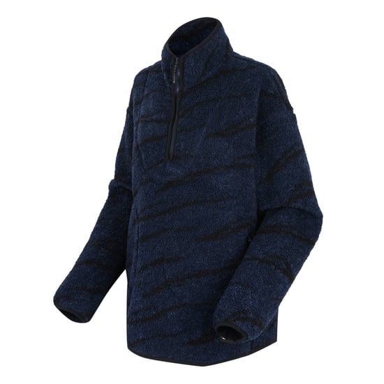 Regatta Damen Frankie Abstract Borg Halb Reißverschluss Fleecejacke (Marine/Schwarz) - Image 3
