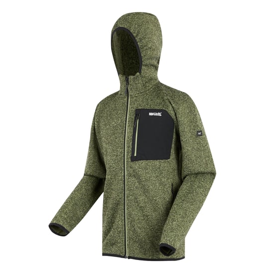 Regatta - "Newhill" Fleecejacke für Herren, Durchgehender Reißverschluss, meliert (Ölgrün) - Image 3