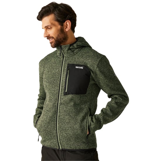 Regatta - "Newhill" Fleecejacke für Herren, Durchgehender Reißverschluss, meliert (Ölgrün) - Image 4