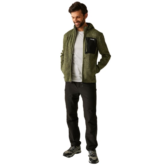 Regatta - "Newhill" Fleecejacke für Herren, Durchgehender Reißverschluss, meliert (Ölgrün) - Image 6