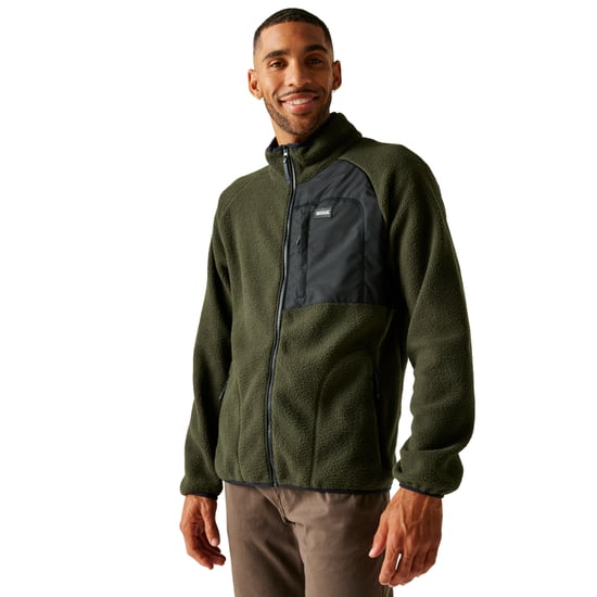 Regatta Herren Frankie Borg Fleecejacke (Dunkelkhaki) - Image 4