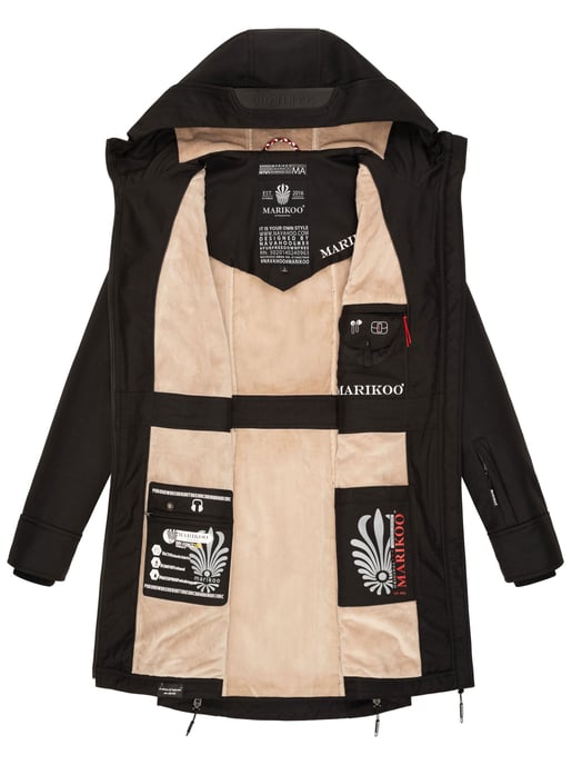 Marikoo Damen Softshelljacke – Racquellee mit Kapuze & Fleecefutter - Image 6