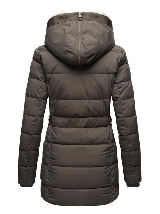 Marikoo Damen Winterjacke mit Kapuze & Kunstfell-Innenfutter - Image 4