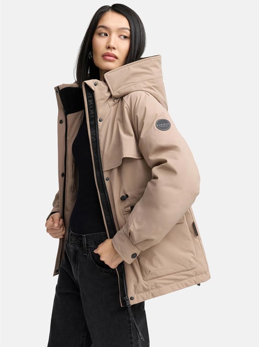 Marikoo Damen Winterjacke Shigaraa mit abnehmbarer Kapuze & Magnettaschen - Image 6