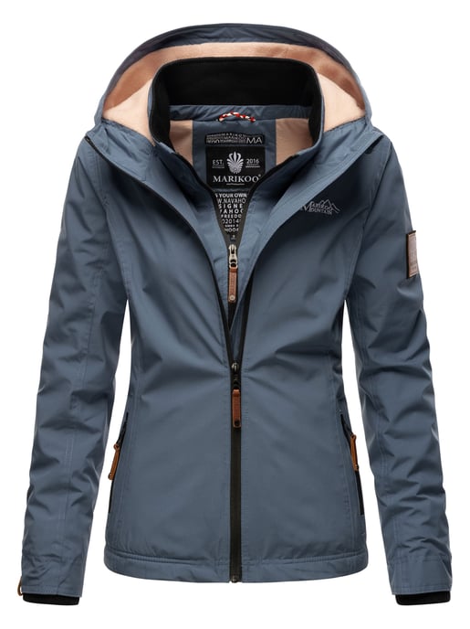 Marikoo Damen Übergangsjacke Erdbeere mit Doppelkragen & Fleece-Innenfutter - Image 1