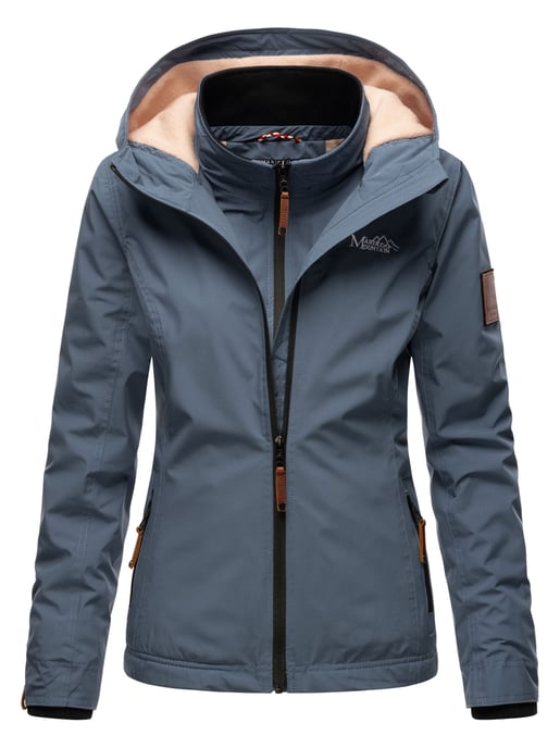 Marikoo Damen Übergangsjacke Erdbeere mit Doppelkragen & Fleece-Innenfutter - Image 2