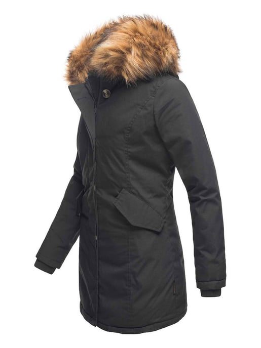 Marikoo Damen Winter Parka mit abnehmbarem Kunstfellkragen & Kapuze - Image 2