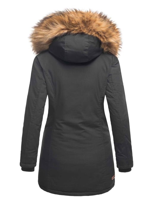 Marikoo Damen Winter Parka mit abnehmbarem Kunstfellkragen & Kapuze - Image 3