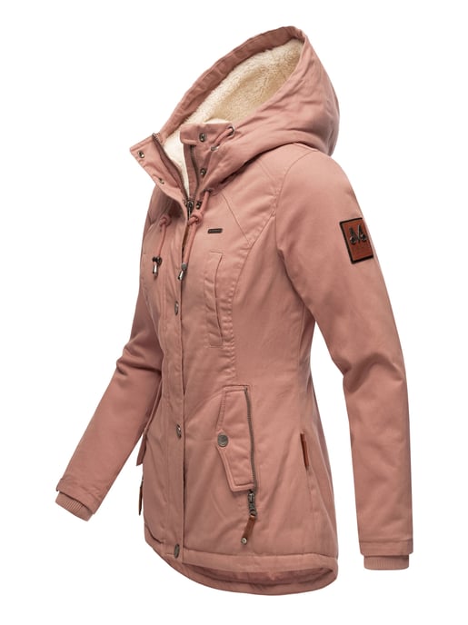 Marikoo Damen Winterjacke mit Teddyfell-Innenfutter & Kapuze - Image 3