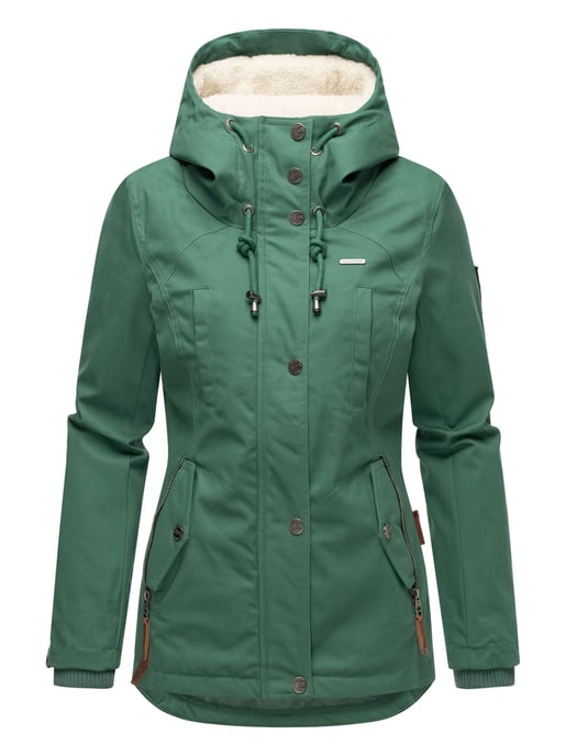 Marikoo Damen Winterjacke mit Teddyfell-Innenfutter & Kapuze - Image 2