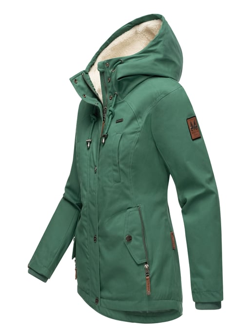 Marikoo Damen Winterjacke mit Teddyfell-Innenfutter & Kapuze - Image 3