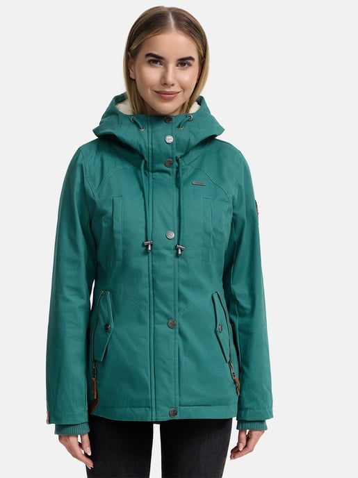 Marikoo Damen Winterjacke mit Teddyfell-Innenfutter & Kapuze - Image 5