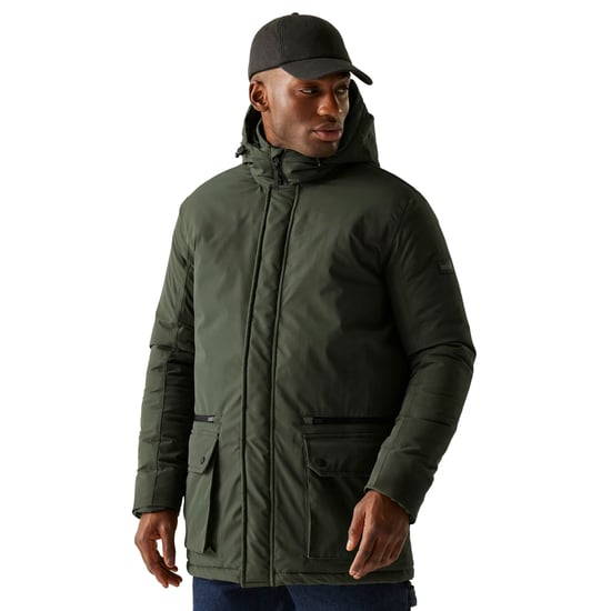 Regatta Herren Rhodo Gepolsterte Jacke (Dunkelkhaki) - Image 4