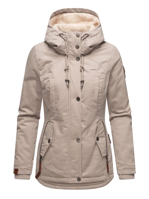 Marikoo Damen Winterjacke mit Teddyfell-Innenfutter & Kapuze - Image 2