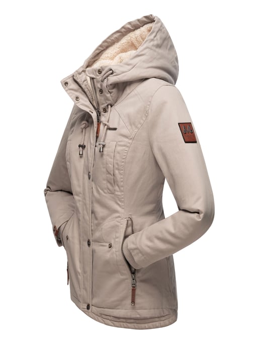 Marikoo Damen Winterjacke mit Teddyfell-Innenfutter & Kapuze - Image 4