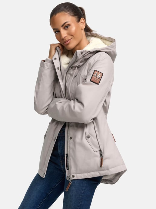 Marikoo Damen Winterjacke mit Teddyfell-Innenfutter & Kapuze - Image 5