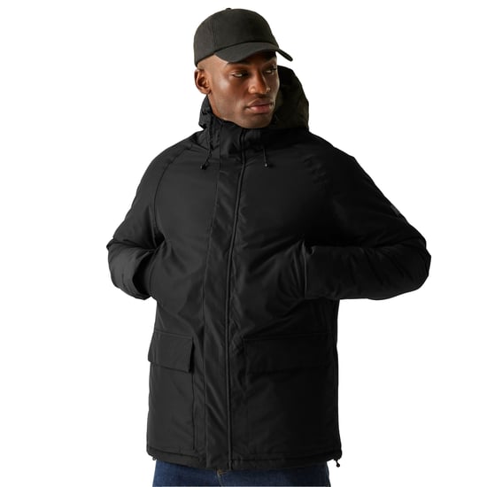 Regatta Herren Savon Isolierte Wasserfeste Jacke (Schwarz/Dunkelgrau) - Image 4
