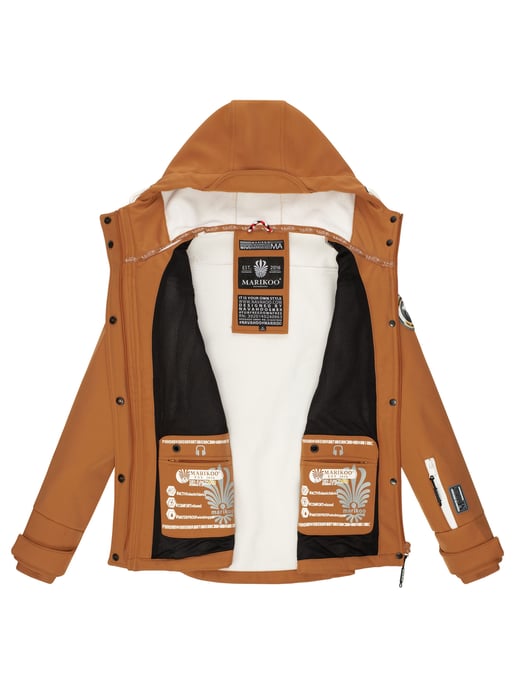 Marikoo Damen Softshelljacke – Kleine Zicke, warm mit Kapuze & Fleecefutter - Image 6